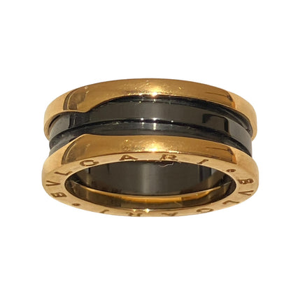 Bulgari BVLGARI B-Zero1 Ring 18K Rose Gold Ceramic Black #58 Brand Jewellery [Used]