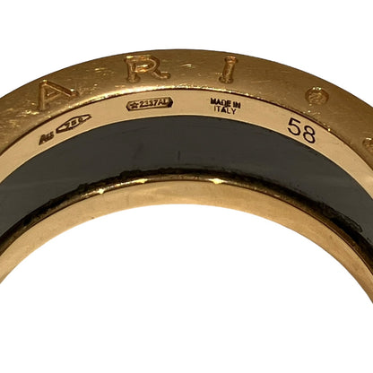 Bulgari BVLGARI B-Zero1 Ring 18K Rose Gold Ceramic Black #58 Brand Jewellery [Used]