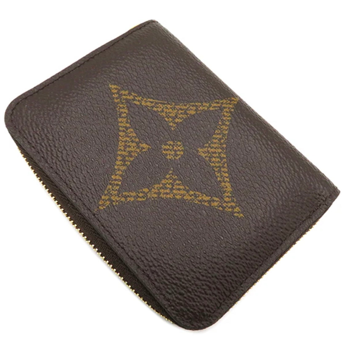 Louis Vuitton Round Zippy Coin Purse M69354 Monogram Giant Short Wallet Brown Card Holder [Used]