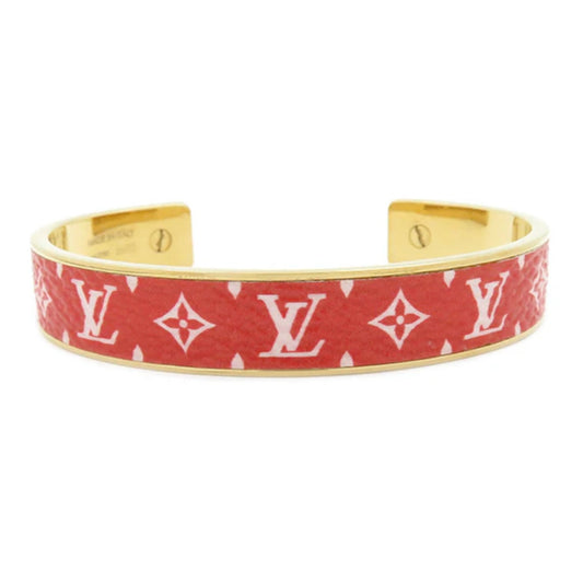 Louis Vuitton LV Wild Bracelet Bangle M67785 Gold Metal Red [Used]