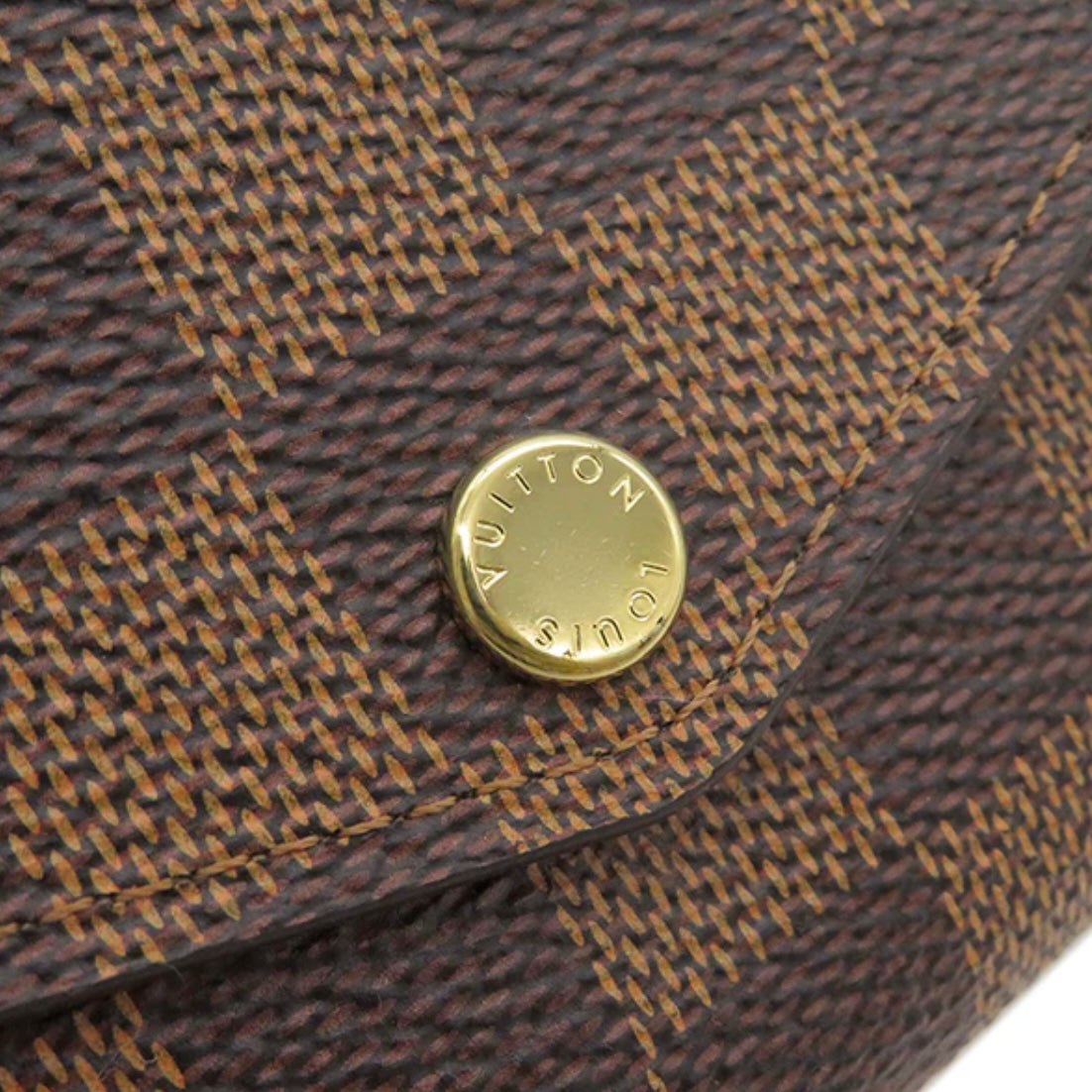 Louis Vuitton LV Portefeuil Sarah Bifold Long Wallet N63209 Damier Canvas Ebene Brown [Used]