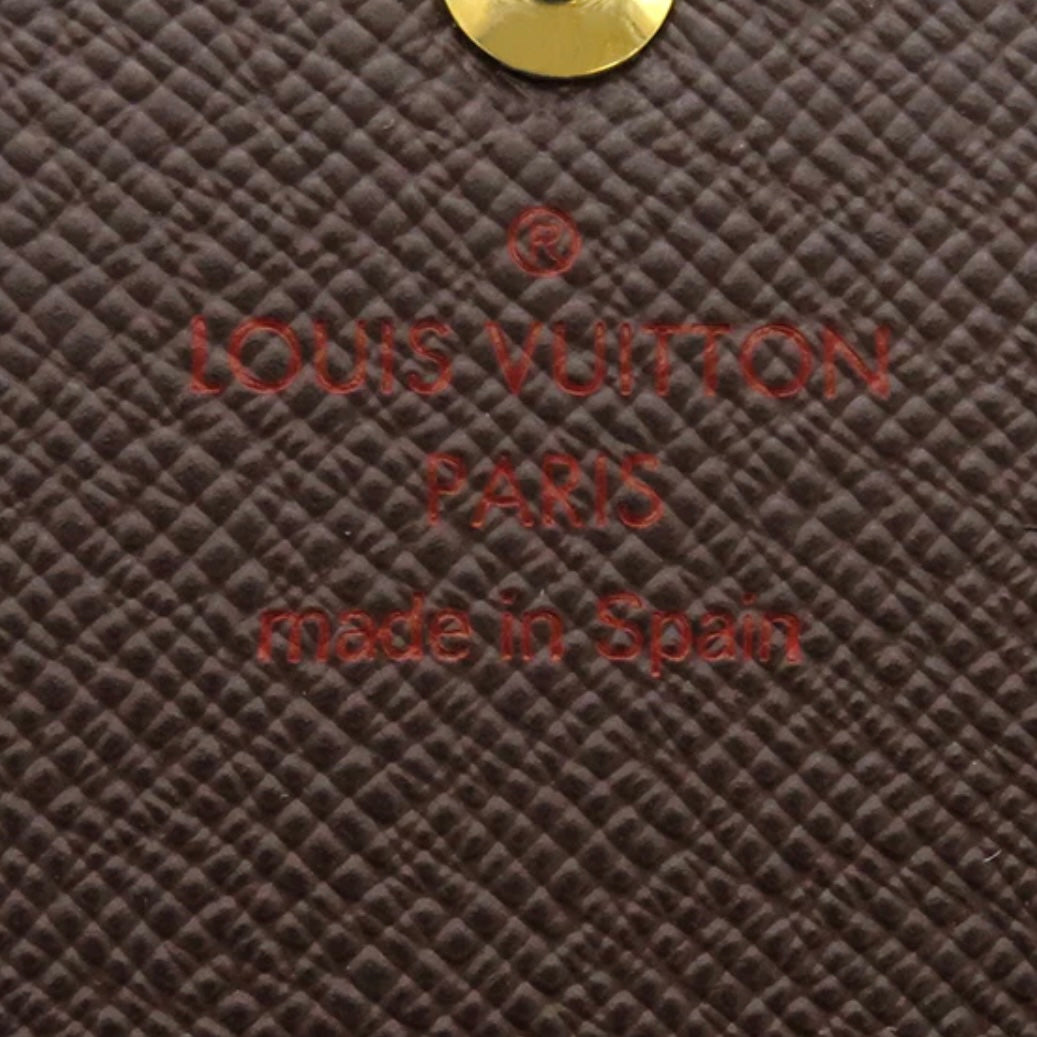 Louis Vuitton LV Portefeuil Sarah Bifold Long Wallet N63209 Damier Canvas Ebene Brown [Used]