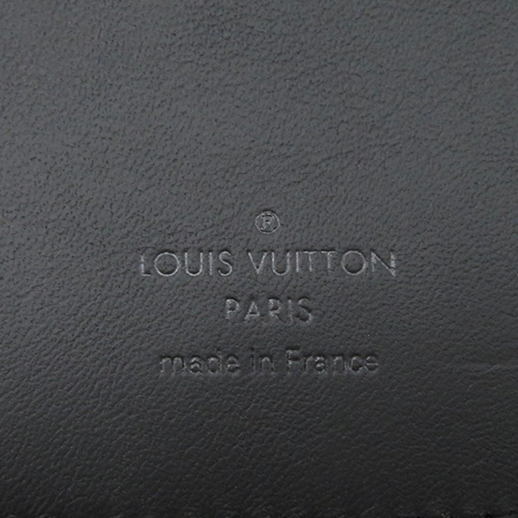 Louis Vuitton LV Double Phone Pouch Shoulder Bag M69534 Monogram Eclipse Gray Black [Used]