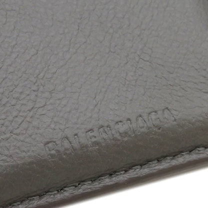 Balenciaga Gossip Trifold Short Wallet 674842 Calfskin Leather Gray [Used]