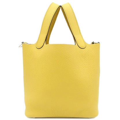 Hermes Picotin PM P18 Handbag TC Taurillon Clemence Leather Silver Hardware SHW Yellow [New/Unused]