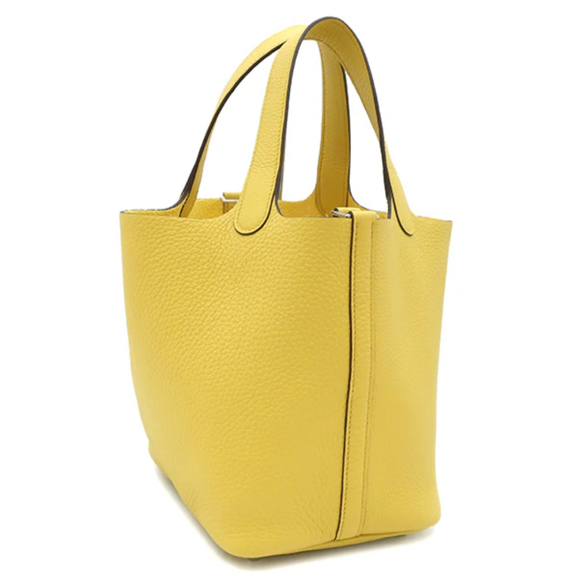 Hermes Picotin PM P18 Handbag TC Taurillon Clemence Leather Silver Hardware SHW Yellow [New/Unused]