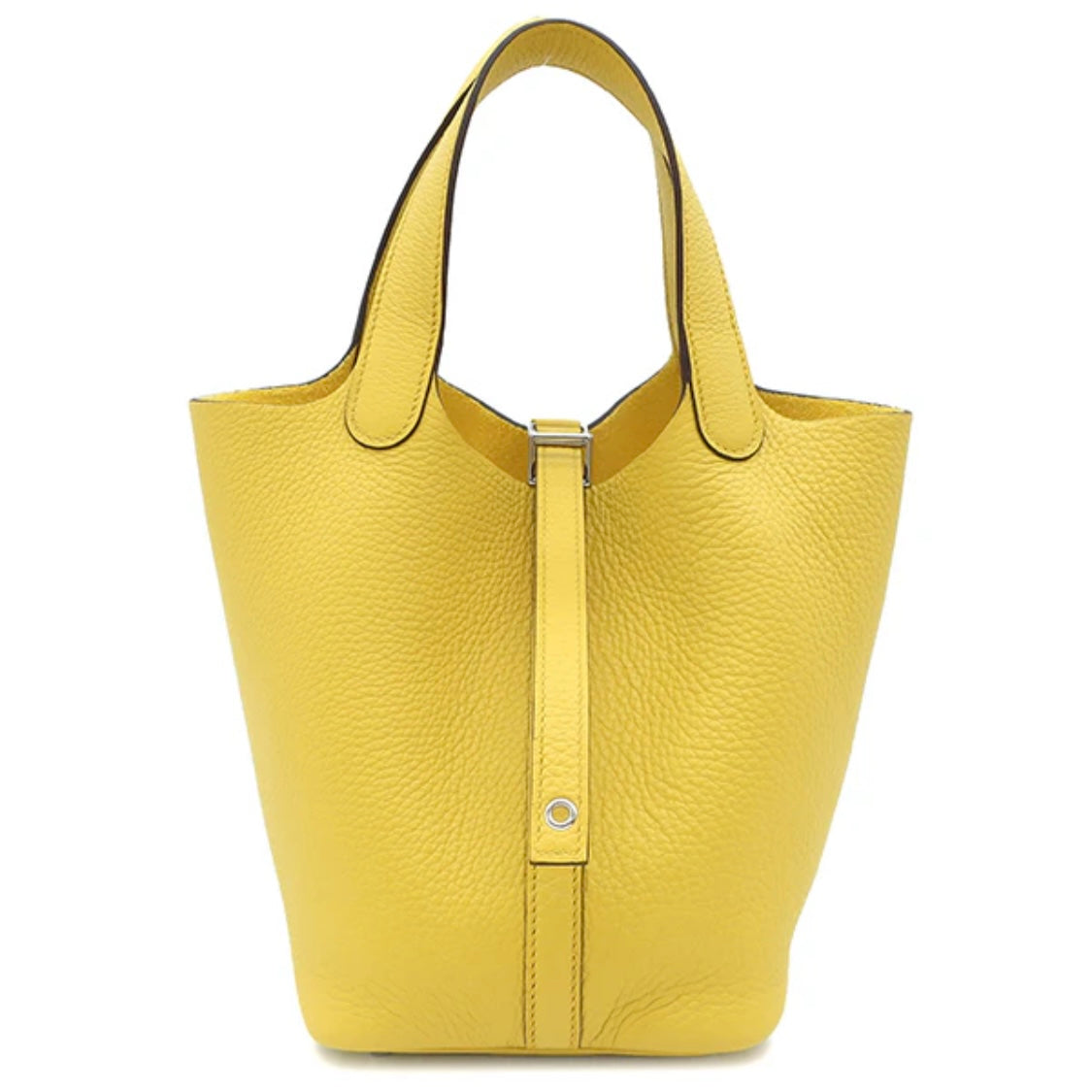 Hermes Picotin PM P18 Handbag TC Taurillon Clemence Leather Silver Hardware SHW Yellow [New/Unused]