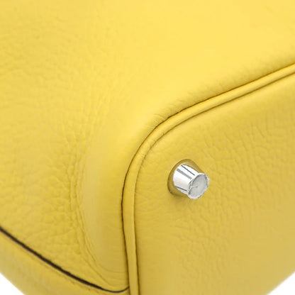 Hermes Picotin PM P18 Handbag TC Taurillon Clemence Leather Silver Hardware SHW Yellow [New/Unused]