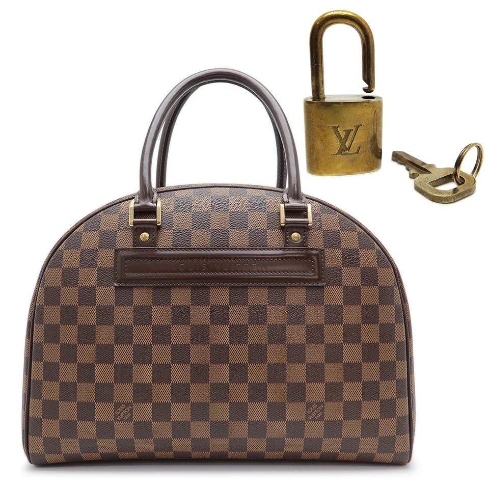 Louis Vuitton LV Nolita Handbag N41455 Damier Ebene Canvas Brown [Used]