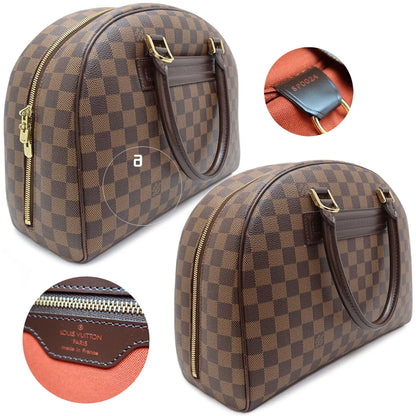 Louis Vuitton LV Nolita Handbag N41455 Damier Ebene Canvas Brown [Used]