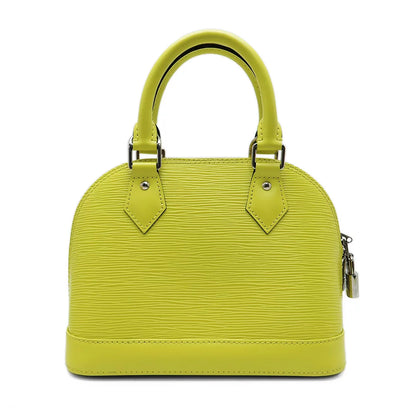 Louis Vuitton LV Alma BB Shoulder Handbag 2 way Bag M57446 Epi Leather Jaune Cedra Yellow [Used]