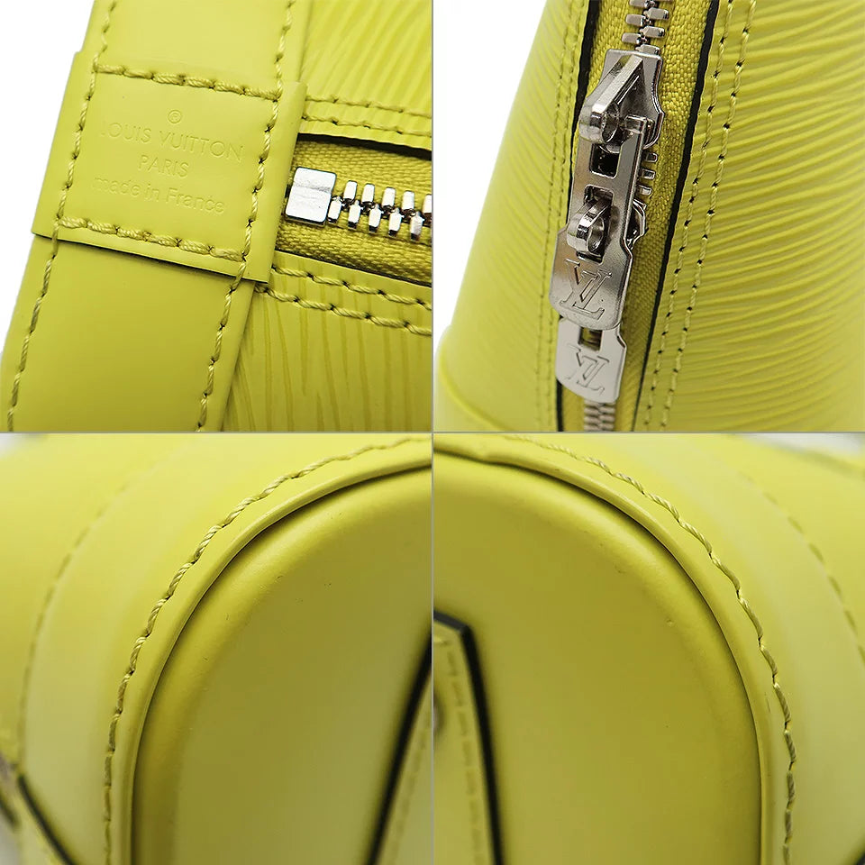 Louis Vuitton LV Alma BB Shoulder Handbag 2 way Bag M57446 Epi Leather Jaune Cedra Yellow [Used]