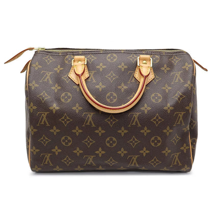 Louis Vuitton LV Speedy 30 Top Handle Handbag M41526 Monogram Canvas Brown [Used]