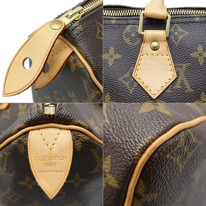 Louis Vuitton LV Speedy 30 Top Handle Handbag M41526 Monogram Canvas Brown [Used]