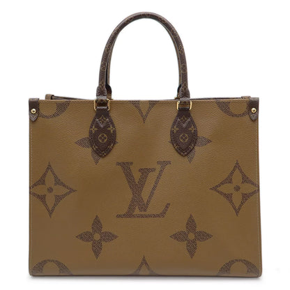 Louis Vuitton LV On the Go MM Shoulder Tote Bag 2 way Bag M45321 Monogram Giant Reverse Brown [Used]