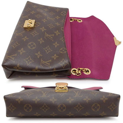 Louis Vuitton LV Pallas Chain Shoulder Bag M41635 Monogram Canvas Leather Grape Purple [Used]