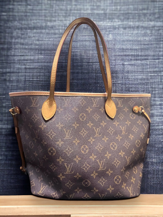 Louis Vuitton LV Neverfull MM Monogram Shoulder Handbag Tote Bag Brown M40996