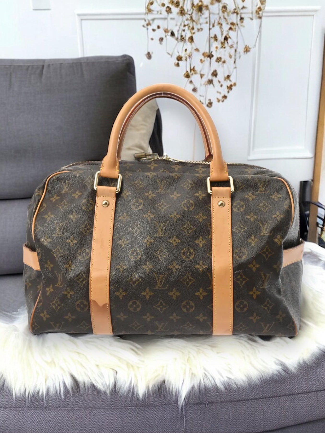 Louis Vuitton LV Monogram Carryall Handbag Luggage Bag M40074 Canvas [Used]