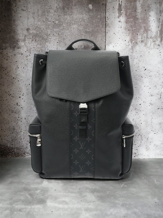 Louis Vuitton LV Taigarama Backpack Rackpack Monogram Eclipse Leather M30417 Black [Used]