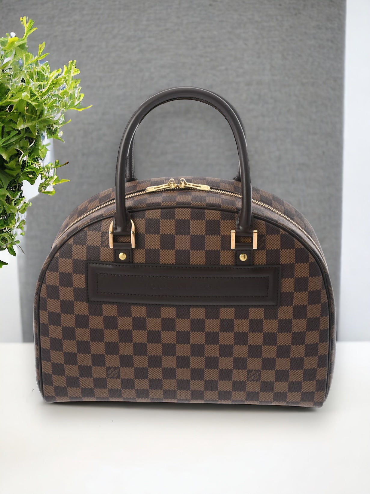 Louis Vuitton LV Nolita Handbag N41455 Damier Canvas Brown [Used]