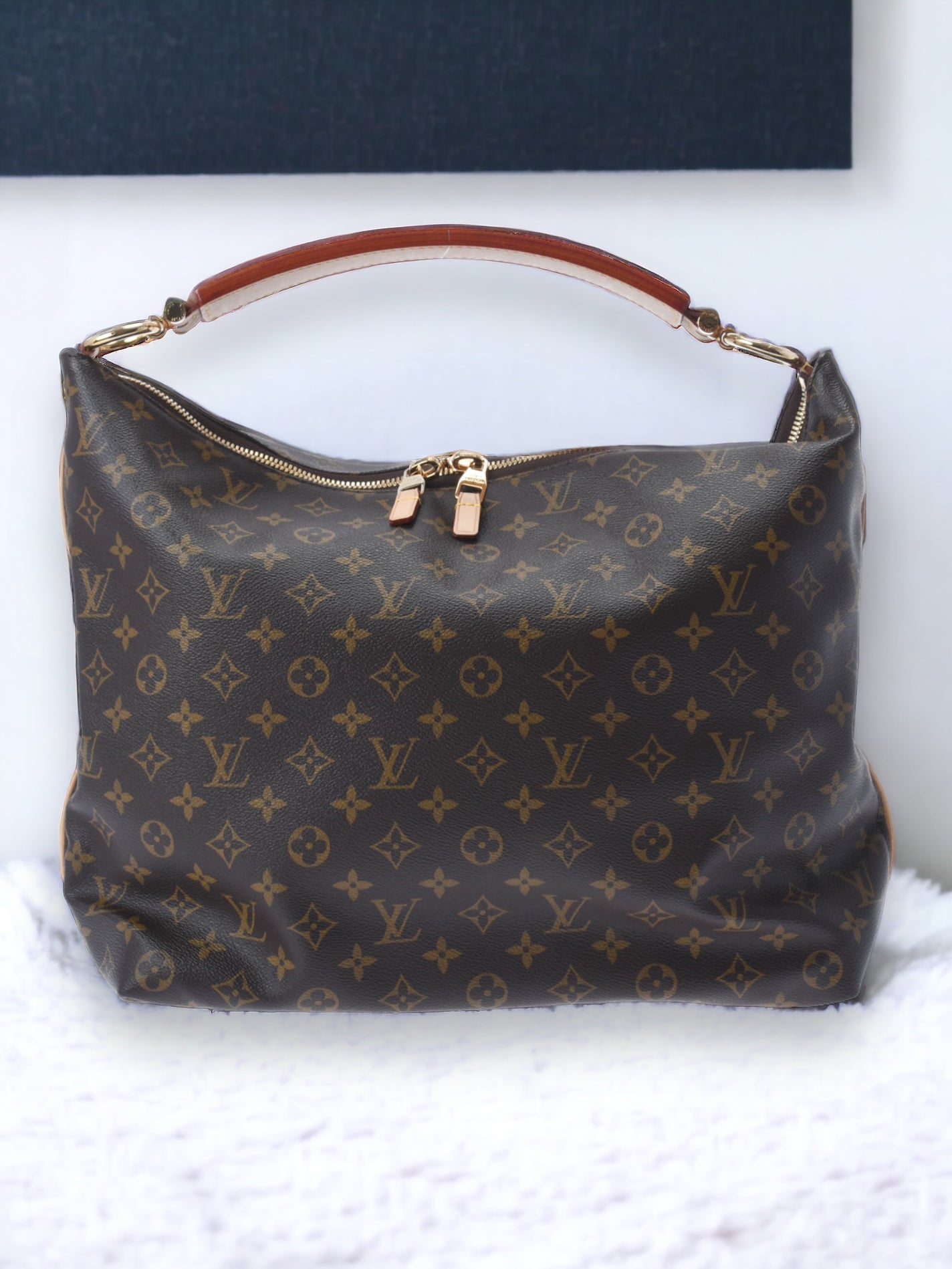 Louis Vuitton LV Sully MM Shoulder Bag M40587 Monogram Brown Women's Bag [Used]