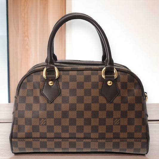 Louis Vuitton LV Duomo Handbag Tote Bag N60008 Damier Canvas Brown [Used]