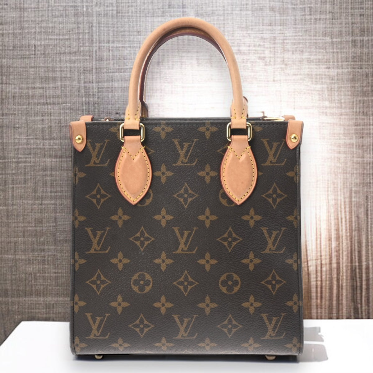 Louis Vuitton LV Sac Plat BB Brown Shoulder Handbag M46265 Monogram Canvas Brown [Used]