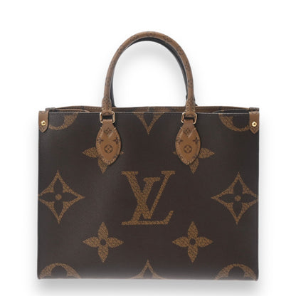 Louis Vuitton LV On the Go MM 2way Shoulder Handbag M45321 Monogram Giant Reverse Brown [Used]