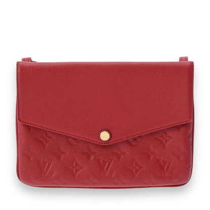 Louis Vuitton LV Twice Shoulder Bag Crossbody M50259 Monogram Empreinte Red [Used]