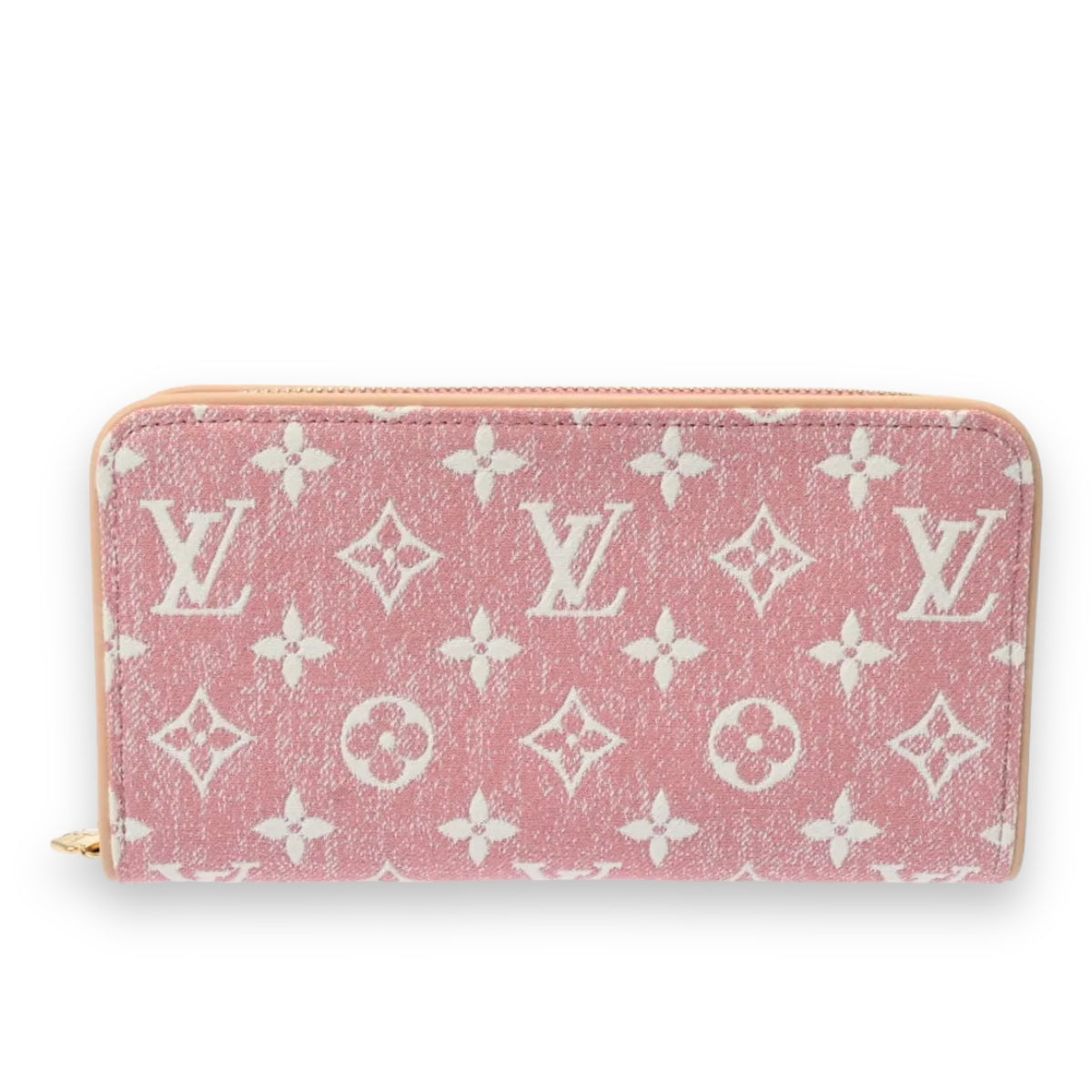 Louis Vuitton LV Round Zippy Long Wallet M81182 Monogram Denim Pink [Unused]