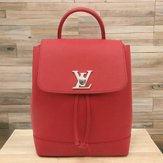 Louis Vuitton LV Rock Me Backpack Rucksack M41814 Taurillon Leather Red [Used]