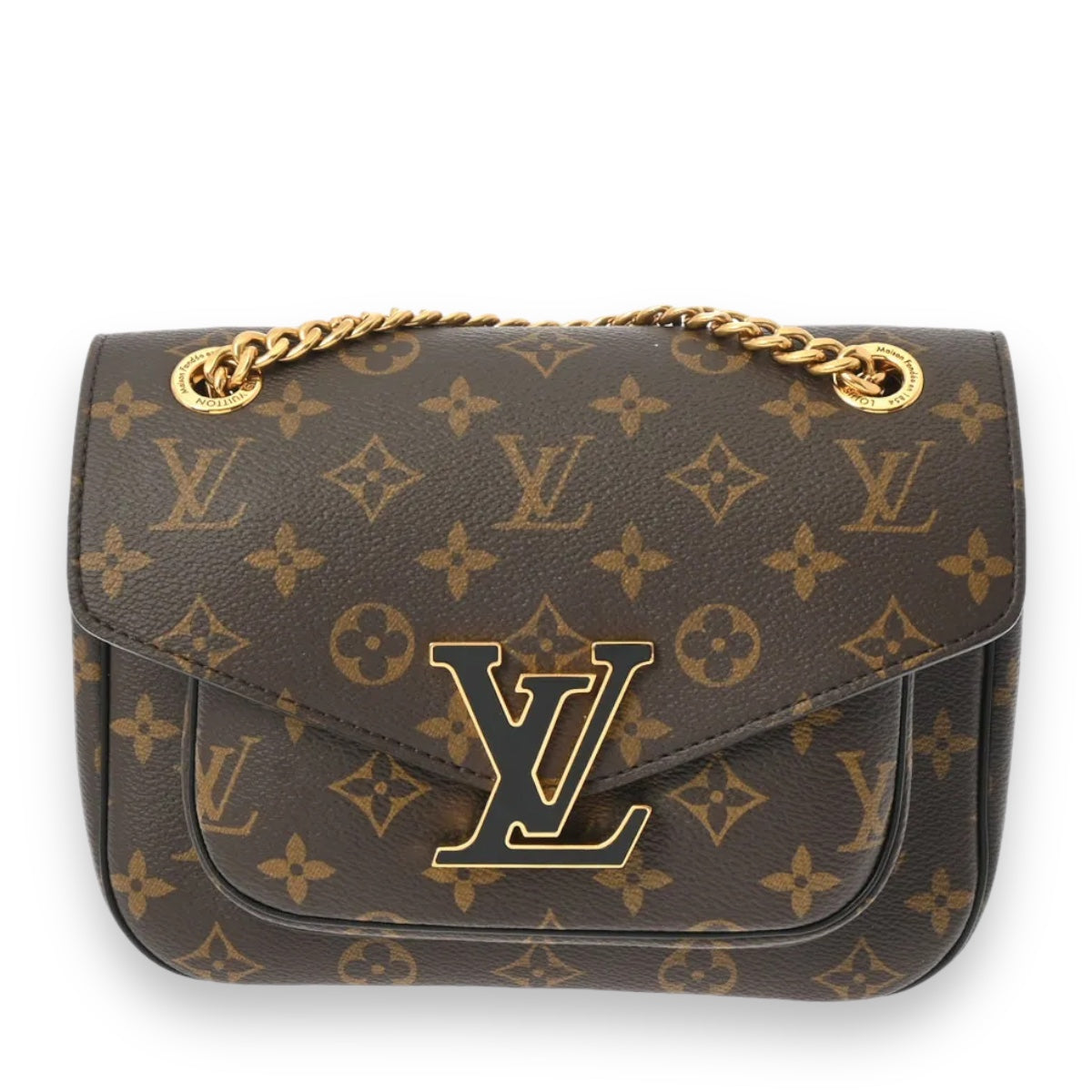 Louis Vuitton LV Passy Chain Shoulder Bag M45592 Monogram Brown Women's Bag [Used]