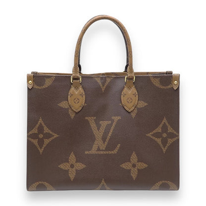 Louis Vuitton LV On the Go MM Shoulder Tote Bag 2 way Bag M45321 Monogram Giant Reverse Brown [Used]