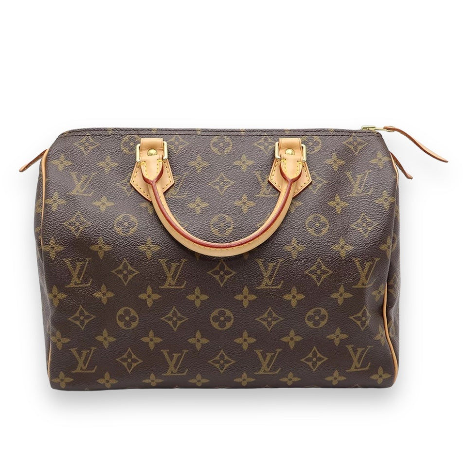 Louis Vuitton LV Speedy 30 Top Handle Handbag M41526 Monogram Canvas Brown [Used]