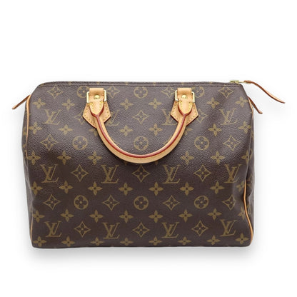 Louis Vuitton LV Speedy 30 Top Handle Handbag M41526 Monogram Canvas Brown [Used]