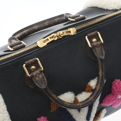 Louis Vuitton LV Monogram Teddy Speedy 30 Boston Shoulder Handbag M56966 Leather Monogram Canvas Noir [Used]