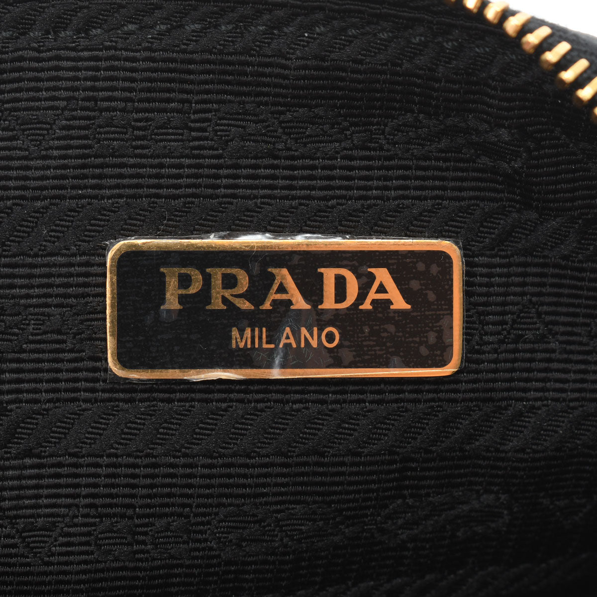 Prada Cosmetic Pouch Purse Gold Hardware 1ND005 Leather Black [Used]