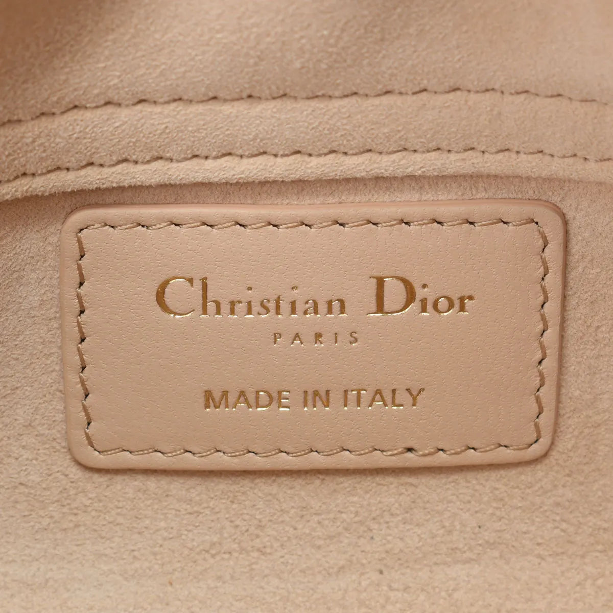 Christian Dior Lady D-Joy Micro Shoulder Handbag Cannage Lambskin Leather Beige [Used]