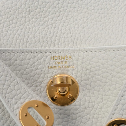 Hermes Mini Lindy New White Gold Hardware Taurillon Clemence Shoulder Handbag B 2023 [Unused]