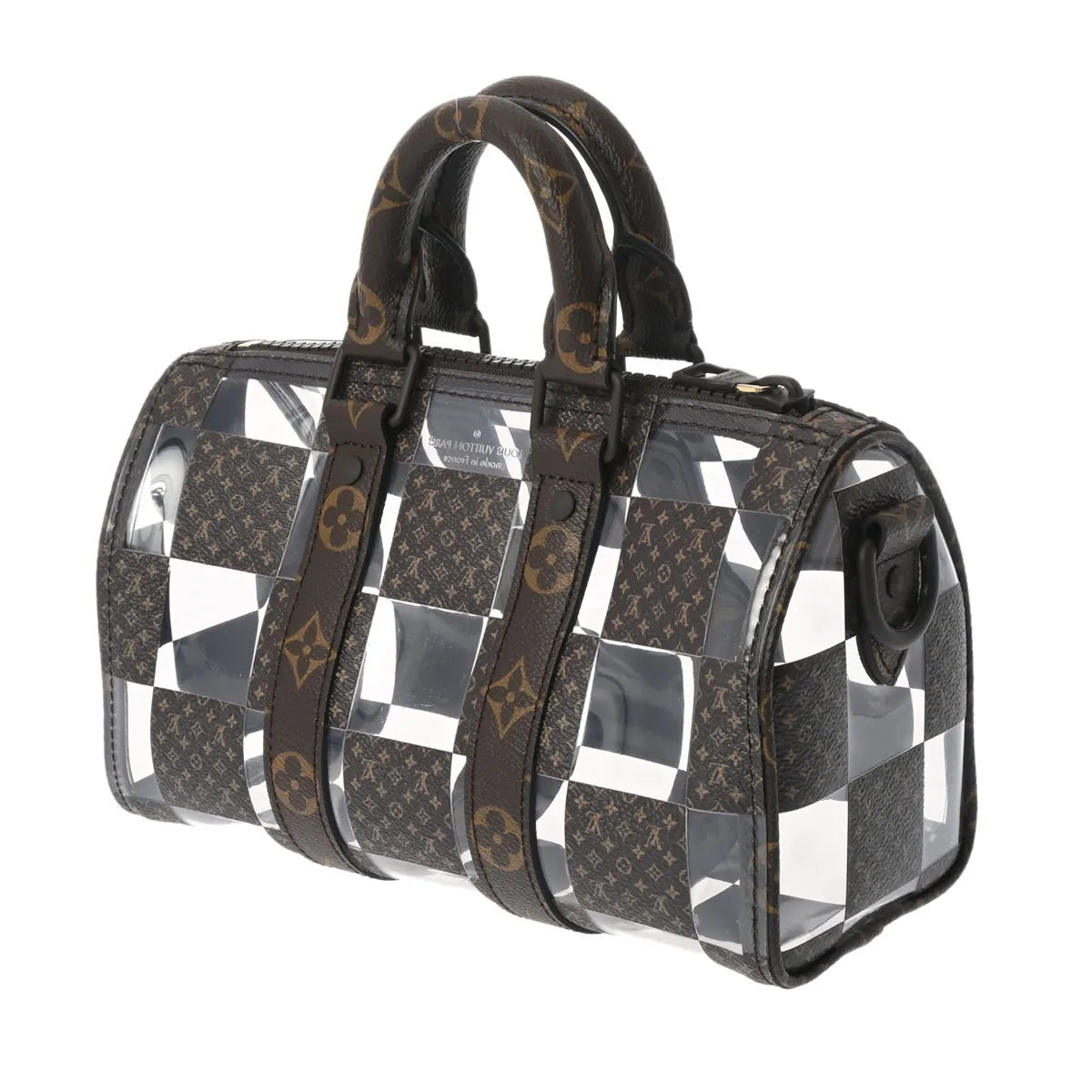 Louis Vuitton LV Chess Keepall Bandouliere 25 M20872 Monogram Canvas Brown Transparent