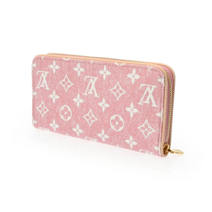 Louis Vuitton LV Round Zippy Long Wallet M81182 Monogram Denim Pink [Unused]