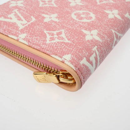 Louis Vuitton LV Round Zippy Long Wallet M81182 Monogram Denim Pink [Unused]