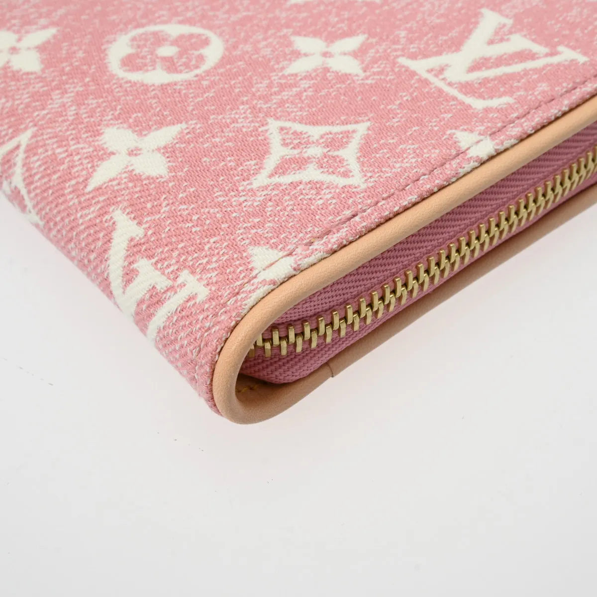 Louis Vuitton LV Round Zippy Long Wallet M81182 Monogram Denim Pink [Unused]