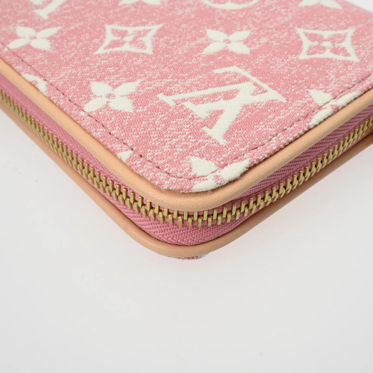 Louis Vuitton LV Round Zippy Long Wallet M81182 Monogram Denim Pink [Unused]