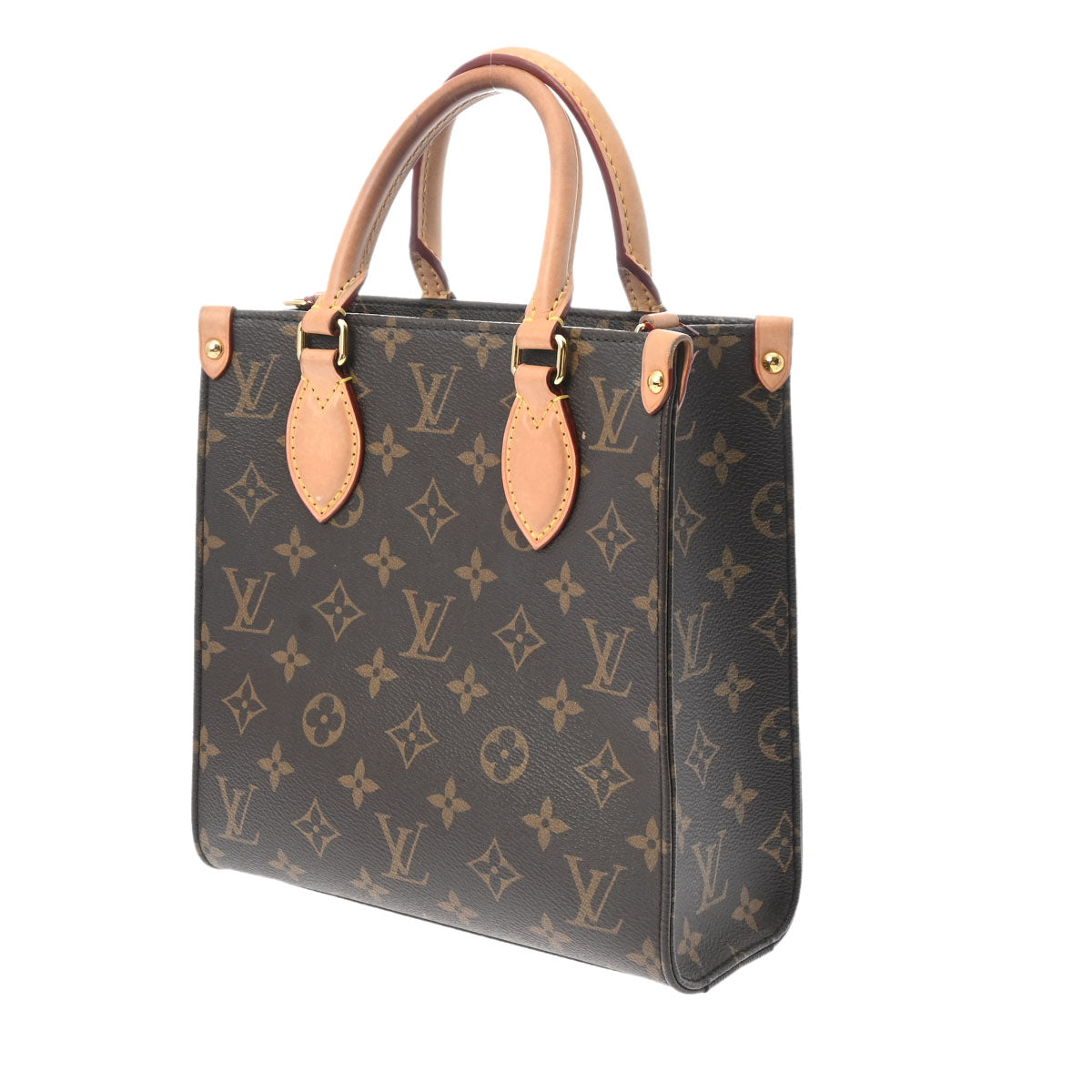 Louis Vuitton LV Sac Plat BB Brown Shoulder Handbag M46265 Monogram Canvas Brown [Used]