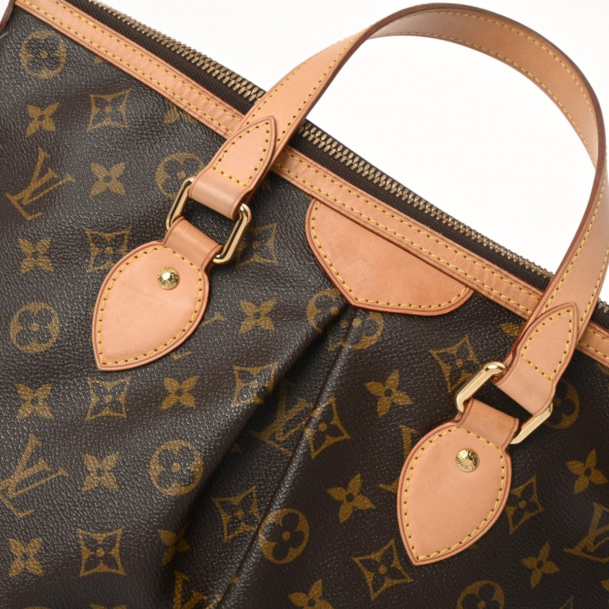 Louis Vuitton Palermo PM 2 Way Shoulder Tote Bag M40145 Monogram Canvas Brown [Used]