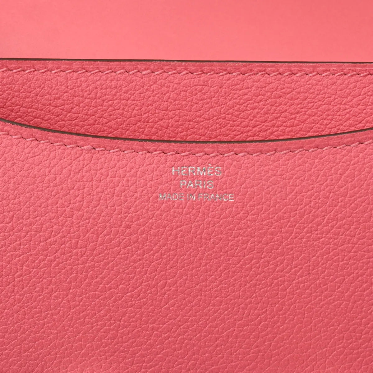 Hermes Constance Mini 18 Rose Azalea Palladium Hardware Evercolor Leather Shoulder Bag [Used]