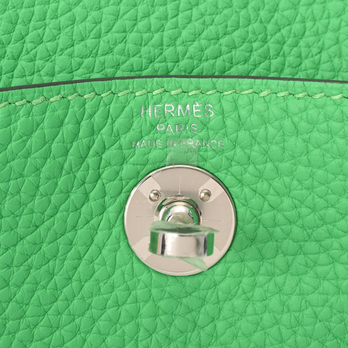 Hermes Lindy Mini Vert Comic 0Z Palladium Hardware Taurillon Clemence Shoulder Handbag 2023 Stamp B [New]