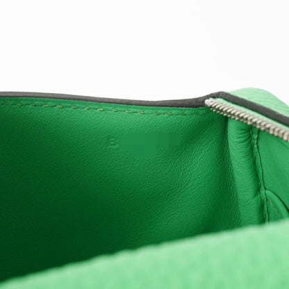 Hermes Lindy Mini Vert Comic 0Z Palladium Hardware Taurillon Clemence Shoulder Handbag 2023 Stamp B [New]