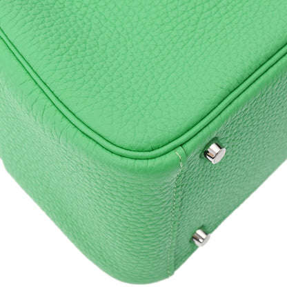 Hermes Lindy Mini Vert Comic 0Z Palladium Hardware Taurillon Clemence Shoulder Handbag 2023 Stamp B [New]